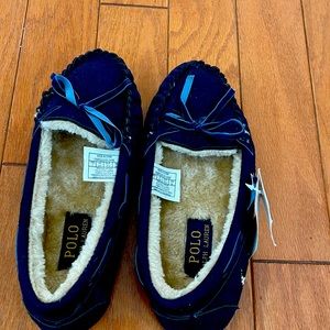 Ralph Lauren faux fur slippers NWT